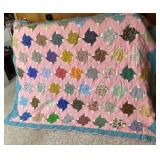 Handmade Pinwheel (machine quilted) 98x81
