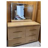 Oak Dresser & Mirror