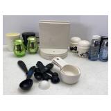 Measuring Cups, spoons & Salt/Pepper Shakers