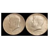 1964 Kennedy Silver Half Dollar coins