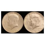 1964-D  Kennedy Silver Half Dollar coins