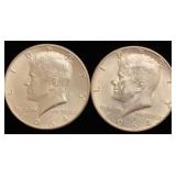 1964-D  Kennedy Silver Half Dollar coins