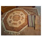 Wool Octagon Ghengis Collection Rug & Throw Rugs