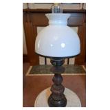 Colonial Style Table Lamp w/White Shade
