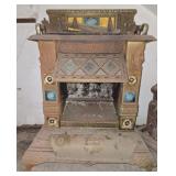 Kahn Bros Cast Iron Floral Estate Gas Parlor Stove