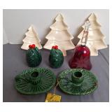 Christmas Candle Holders, Salt & Peppers, Trinket