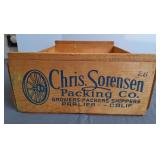 Chris Sorensen Packing Co. Wood Fruit Crate