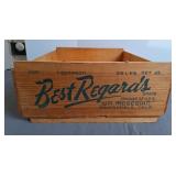 "Best Regards" Wooden Produce Crate