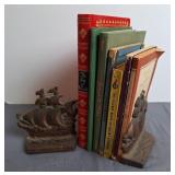 Ship Bookends & Short Story & Play Books