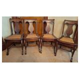 4 Cane Bottom Chairs