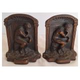"The Thinker" Bronze Bookends By Rodin