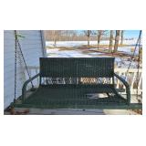 Vintage Wicker Porch Swing