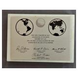 Apollo 17 Paperweight w/Signatures