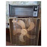Box Fan and Electric Heater