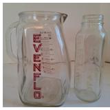 Evenflo Glass Pitcher & Glass Baby Bottle