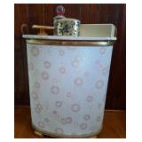 Vintage Laundry Hamper, Soap Dish, Powder Box