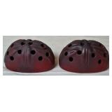 2 Van Briggle Flower Frogs, Mulberry Glaze