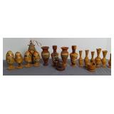 Decorative Turned Wooden Vases
