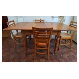 Kitchen Drop-Leaf Table w/4 Sheboygan Chairs