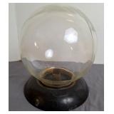 Glass Globe Terrarium With Flower Frog
