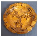 Hand Carved Wooden Plate