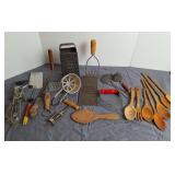 Vintage Kitchen Utensils, Wooden Butter Paddle