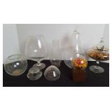 Rose Bowl, Brandy Sniffer, Glass Pear, Floral
