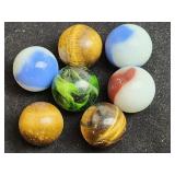Shooter marbles, see size in photos