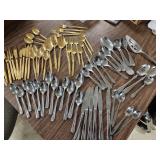 Flatware, stainless and Gold Look