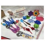 Baby silverware, planter, decorations
