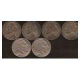 Nickels, Silver (4), Buffalo (2)