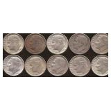 Silver Roosevelt Dimes (10)