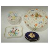 Porcelain Trinket Dishes, (4)
