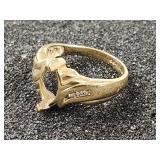 Gold ring 14KT, missing set,