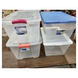 Storage Totes (4), with lids