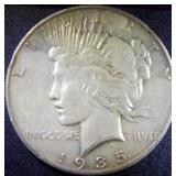 Silver Peace Dollar Coin, 1935 S