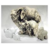 Elephant figurines & pitchers