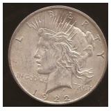 Silver Peace Dollar Coin, 1922 D