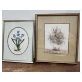 Floral Framed Artwork, Watercolors