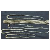 Necklaces, "pearl look"