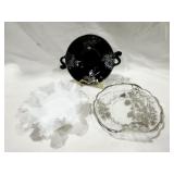 Plates, silver overlay, silver crest