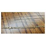 Gold 14KT chain, broken necklace & bracelet