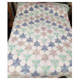 Quilt, well used, hand stitched