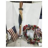 Uncle Sam, Wreath, pillow, USA theme