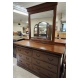 Dresser with Mirror, 8 drawers
