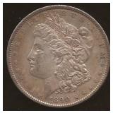 Silver Morgan Dollar Coin, 1890 NMM