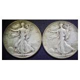 Silver Walking Liberty Half Dollars 1945 NMM
