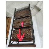 Wicker Basket Storage in metal frame