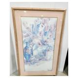 Framed Flower Vases Print, 44" X 28"