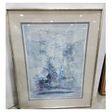 Framed art work, 42" X 30"